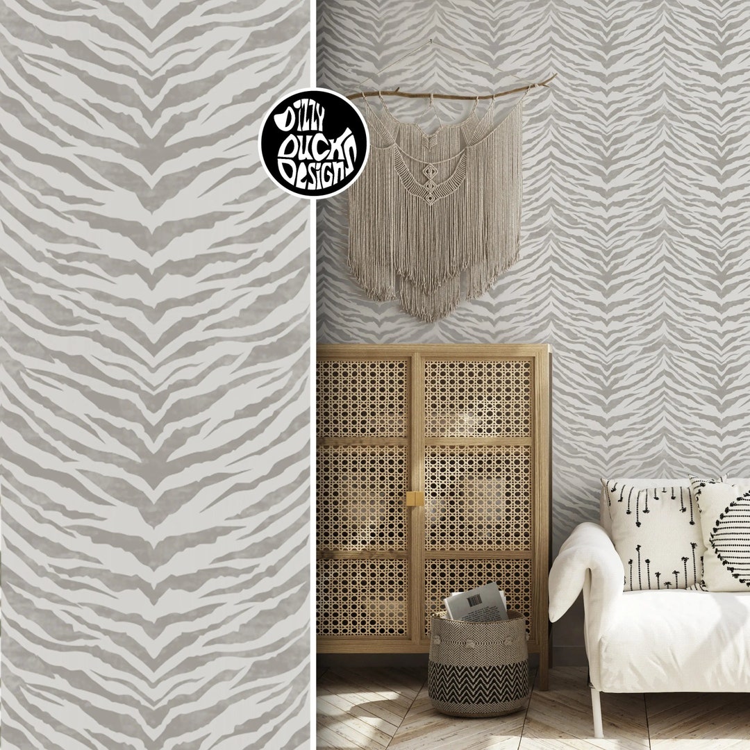 WALL STENCIL - Zebra Print Stencil for Painting Nursery Wall Décor ...