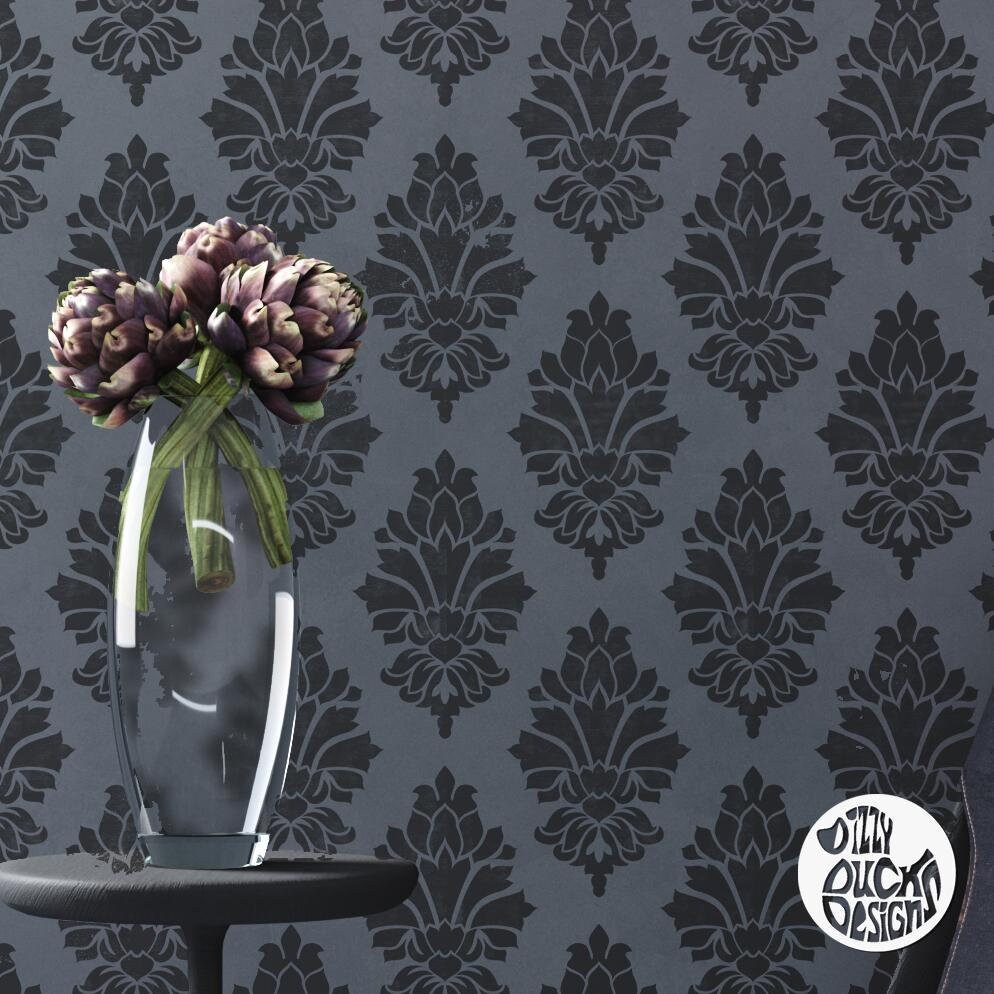 Dizzy Duck Wall Stencil Pour Peindre | Pochoir Mural Indien Kabul Réutilisable Par Marocain Marocain