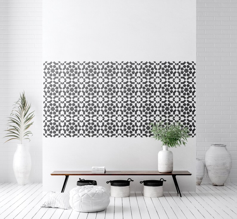 Faux Tile Stencils Paint Tile Effect on Floors Walls Etsy UK