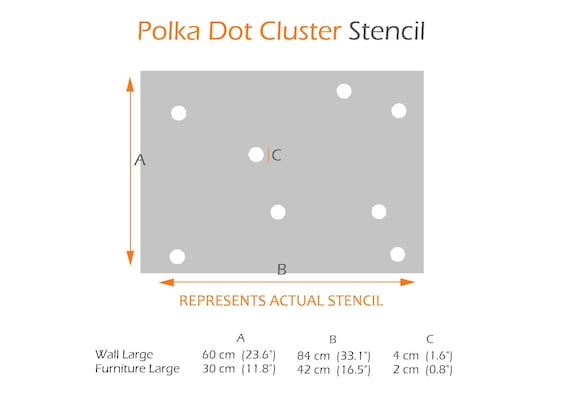 POLKA DOT CLUSTER Nursery Modern Furniture Wall Floor Stencil for Paint