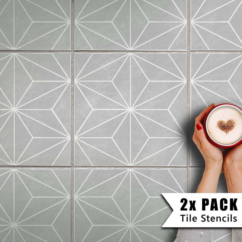 Tile Stencils for Painting Bathroom Kitchen Wall Floor Tiles Etsy