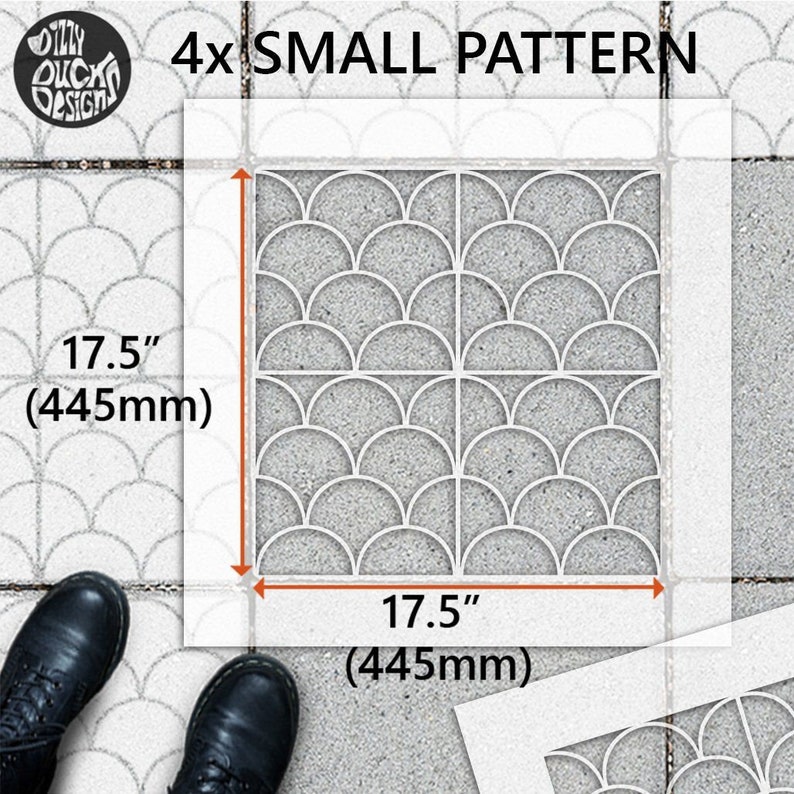 Patio Slab Stencil 60x60 and 45x45 Cm Square Concrete Garden Etsy