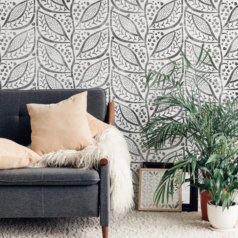 WALL STENCIL Boho African Batik Stencil for Painting Walls Etsy UK