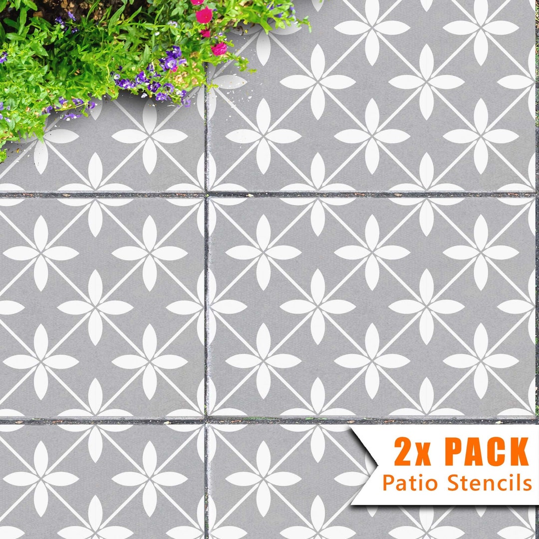 Patio Slab Stencils for Large 900x600 Rectangle Concrete Etsy
