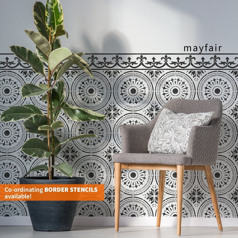 Faux Tile Stencils Paint Tile Effect on Floors Walls Etsy UK