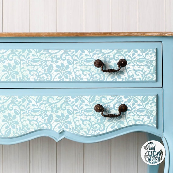 chinese dress ladies Fleur de Lace Furniture Stencil