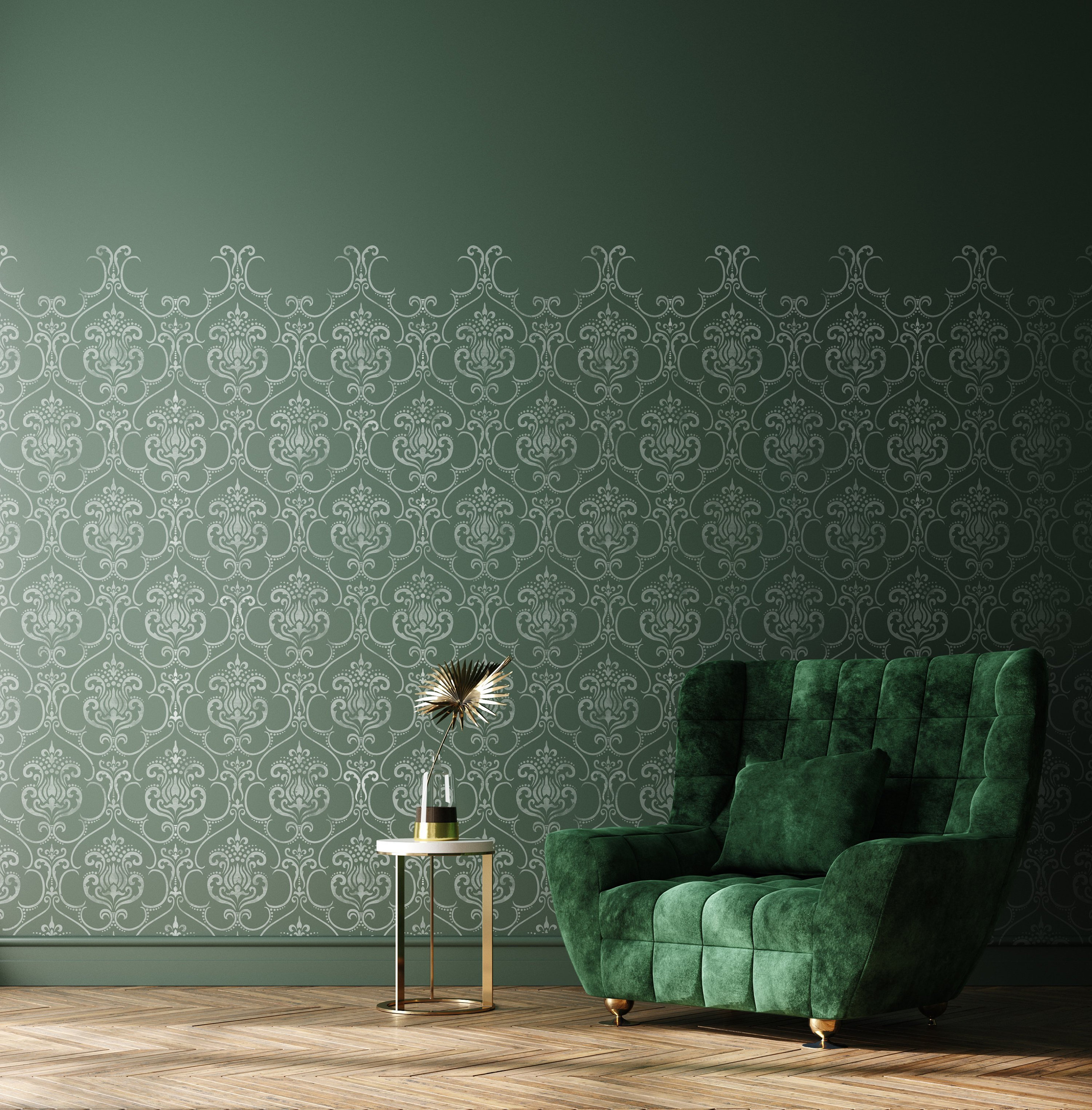 WALL STENCIL for Painting Reusable KARIM Indian Wall Stencil Etsy