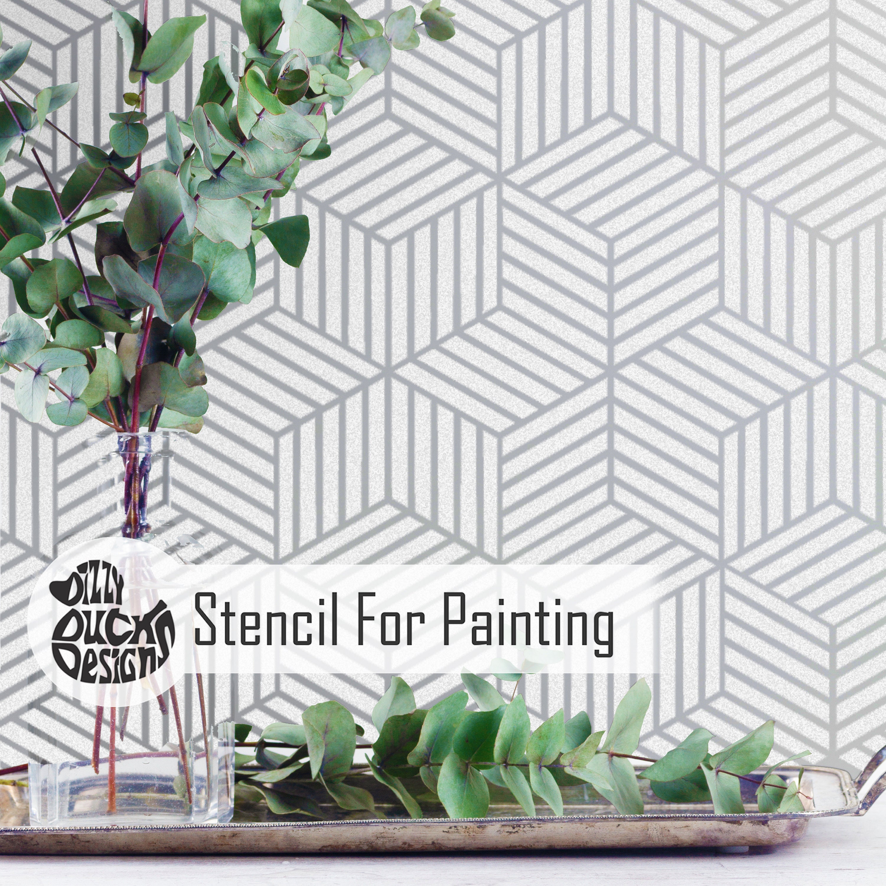 Furniture Large Falling Leaves Furniture Wall Floor Stencil for Painting