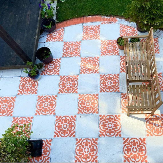 CrafTreat Pochoirs En Dentelle Pour Peinture Sur Bois, Toile, Papier, Tissu, Sol, Mur Et Carrelage – Dentelle – 15,2 X 15,2 Cm – Pochoir En Dentelle – Pochoirs Réutilisables Pour Décoration