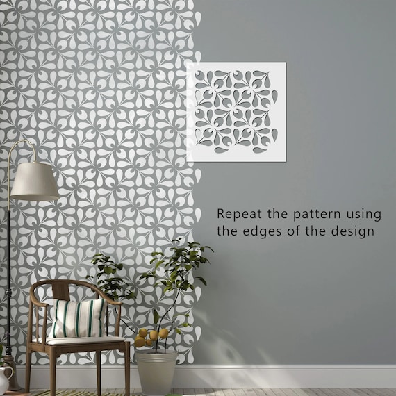 BackgroundTurnOver Stencil Rotondo Per Pareti – Motivo Mandala 50 Cm – Riusabile Per Mobili, Pavimenti E Decorazioni Fai-da-te