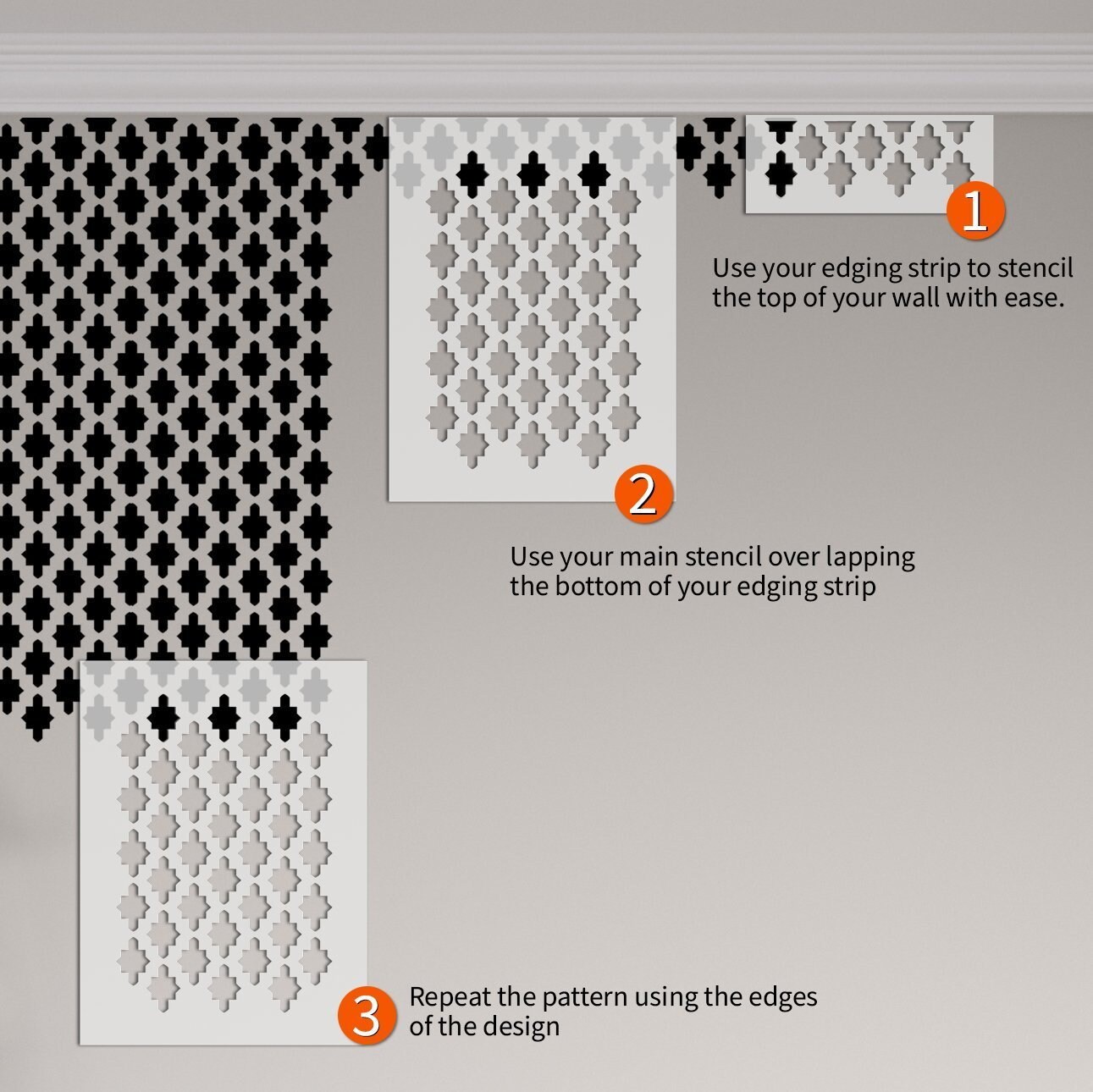 WALL STENCIL for Painting - Istanbul Moroccan Boho Reusable Floor Wall ...