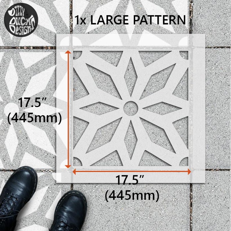 Patio Slab Stencil 60x60 and 45x45 Cm Square Concrete Garden Etsy