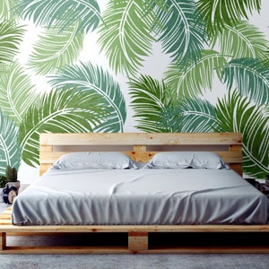 Palm Leaf Stencil - Tropical Leaf Stencils For Walls - Large Wall Stencils For Painting - Reusable Palm Leaf Wall Stencil by Dizzy Duck