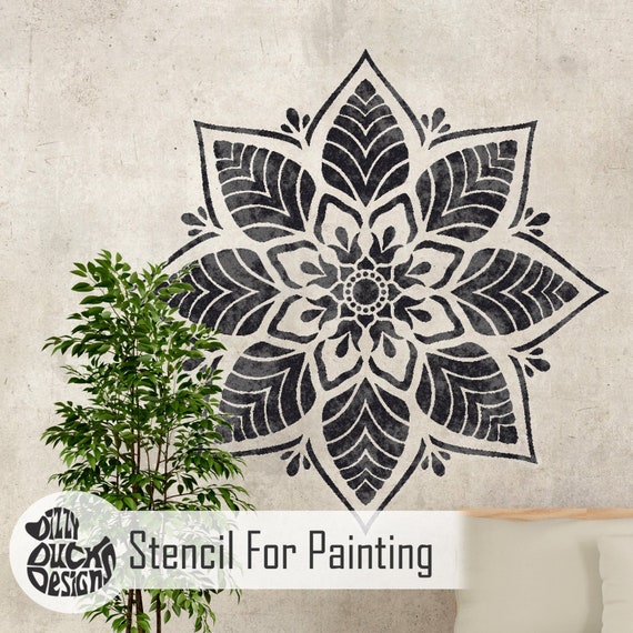 Kerala Stencil Indian Mandala Pared Muebles Suelo Craft Etsy