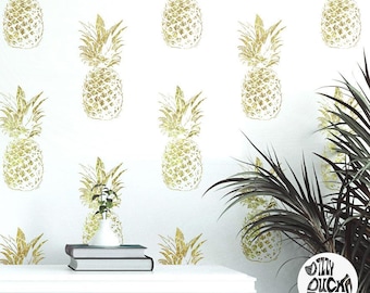 MUURSTENCIL Ananas stencil voor muren tropische plant muur stencil Herbruikbare UK stencil voor schilderij