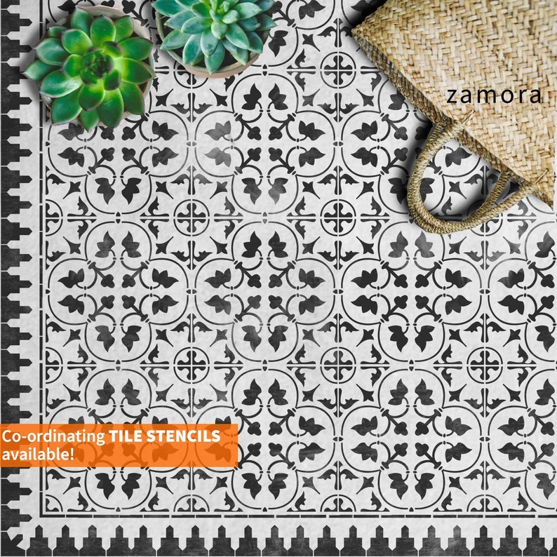 AKHISAR Tile Border Stencil for Bathroom Walls Floors Etsy