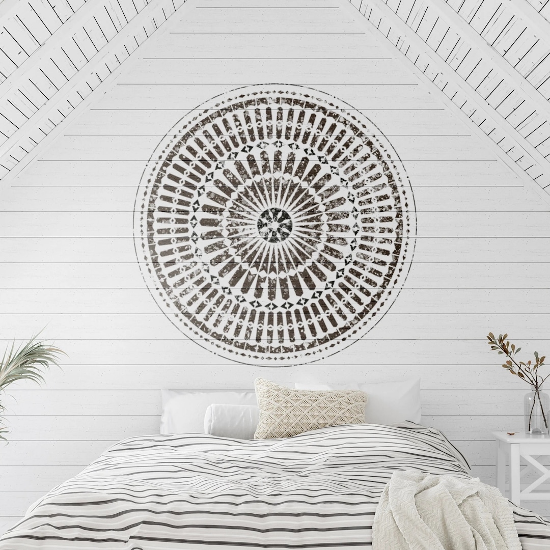 Moroccan WALL STENCIL - Mandala Painting Stencil for Walls Floors ...