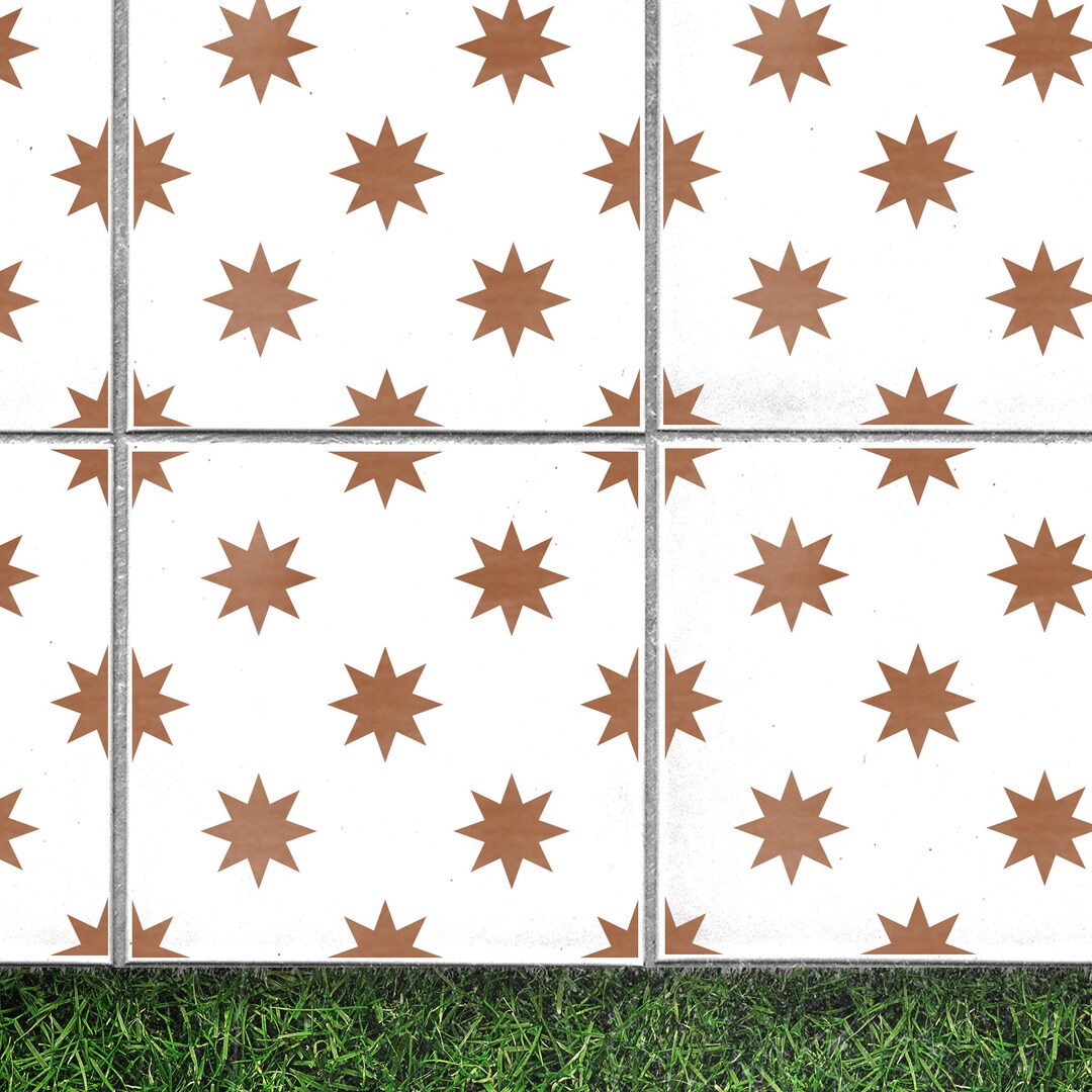 Patio Slab Stencil 60x60 and 45x45 Cm Square Concrete Garden Paver Stencil STAR Patio Tile