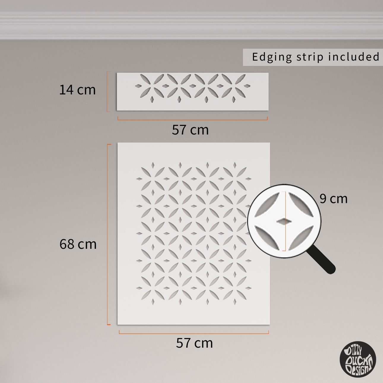 WALL STENCIL for Painting Reusable ALHAMBRA Moroccan Boho Diamond ...