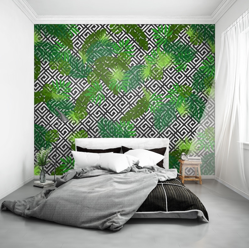 Set of 8 Stencils GEO JUNGLE Tropical Stencils for Walls Etsy