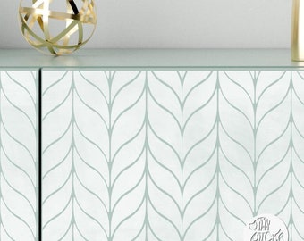 FURNITURE STENCIL   Reusable 1920's GARBO Art Deco Stencil for Furniture   Geometric stencil for Painting