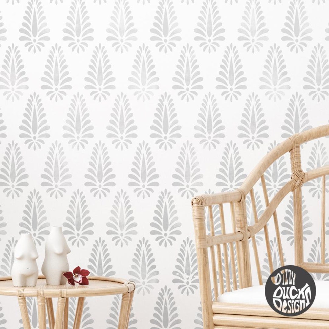 Damask WALL STENCIL Boho Moroccan Stencil for Painting Walls SARAVAN ...