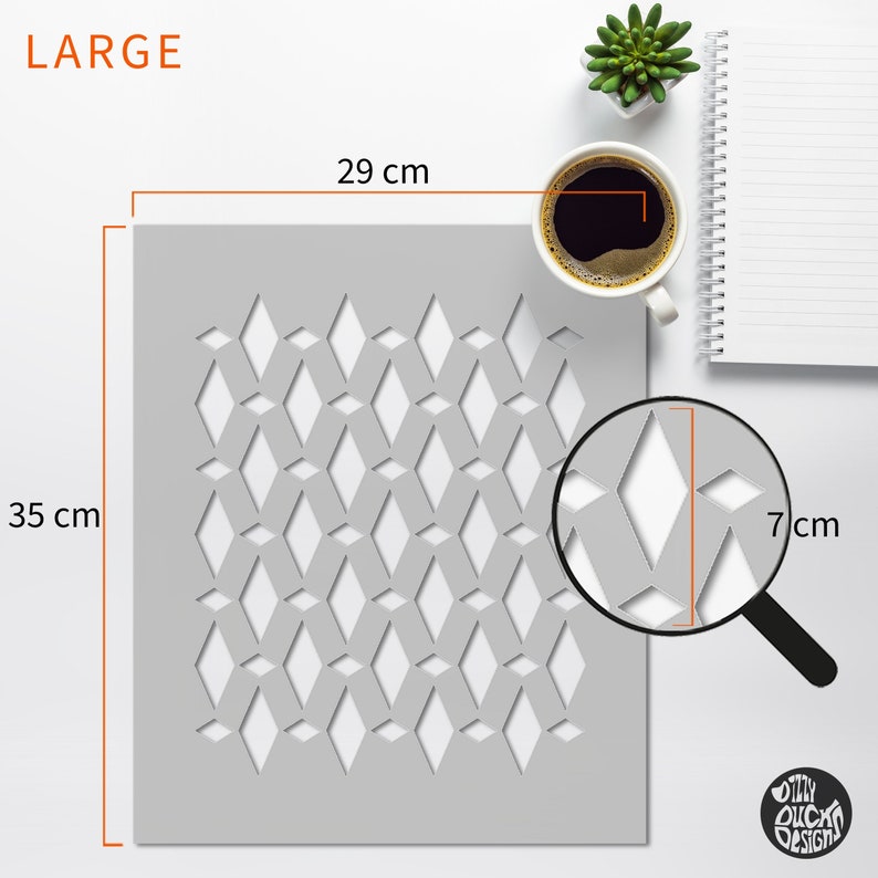 FURNITURE STENCIL for Painting Reusable AGADIR Moroccan Boho Diamond ...