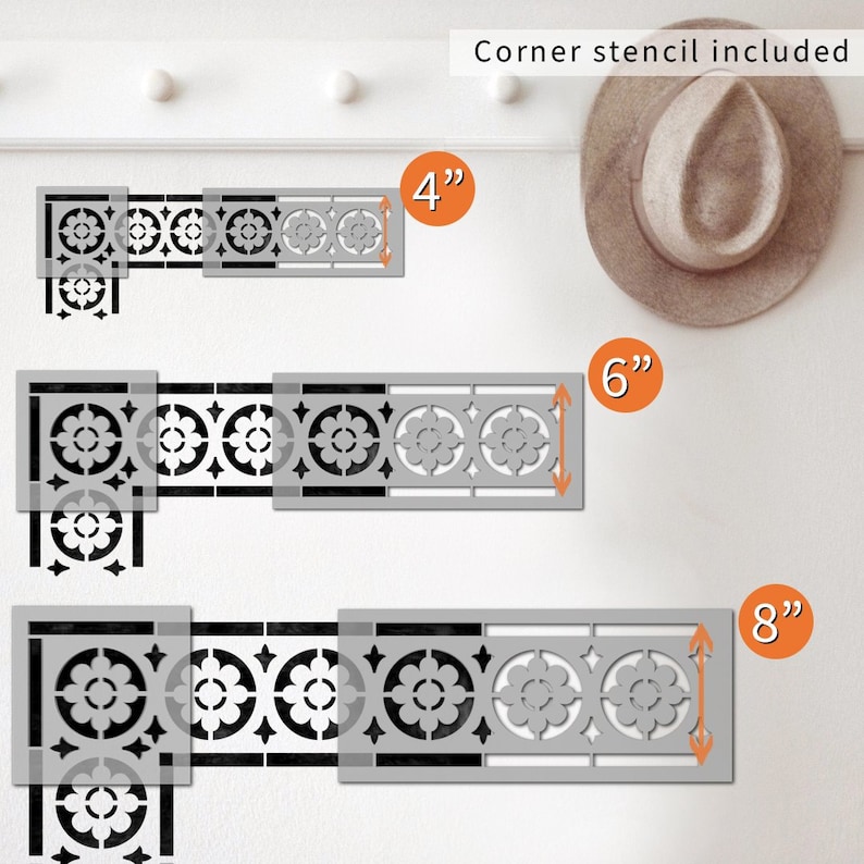 MAIDSTONE Tile Border Stencil for Bathroom Walls Floors Etsy UK