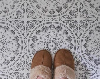 Concrete Patios, Paths, Floors & Walls Faux Tile Stencil - Budget DIY Upgrade - VARANASSI - Various Sizes