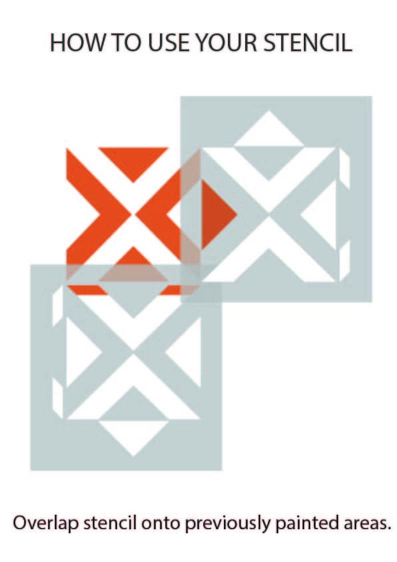 Large Stencil KSAR Tile Stencil for Painting Geometric Triangle Stencil for Painting DIY Tiles KSAR01