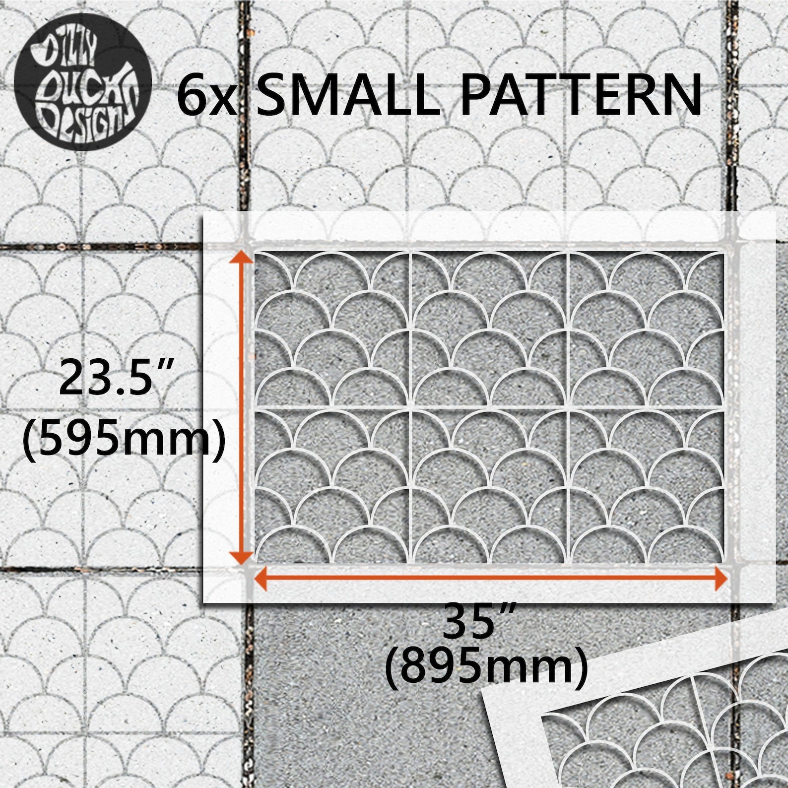 2x Terrassen Schablonen für große 900x600 Rechteck Beton | Etsy
