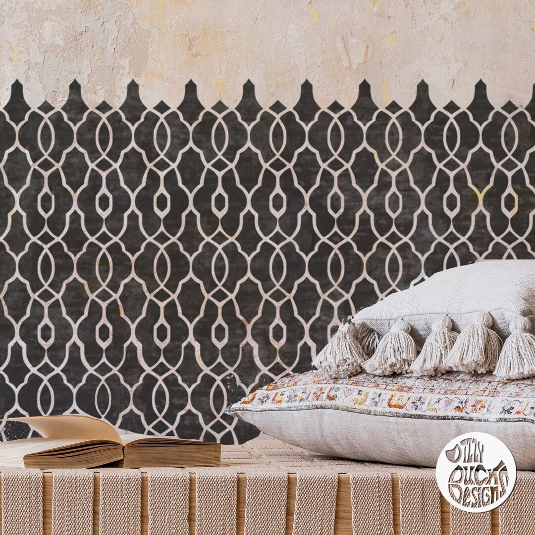 WALL STENCIL - Kasbah Moroccan Boho Reusable Stencil for Painting - Etsy