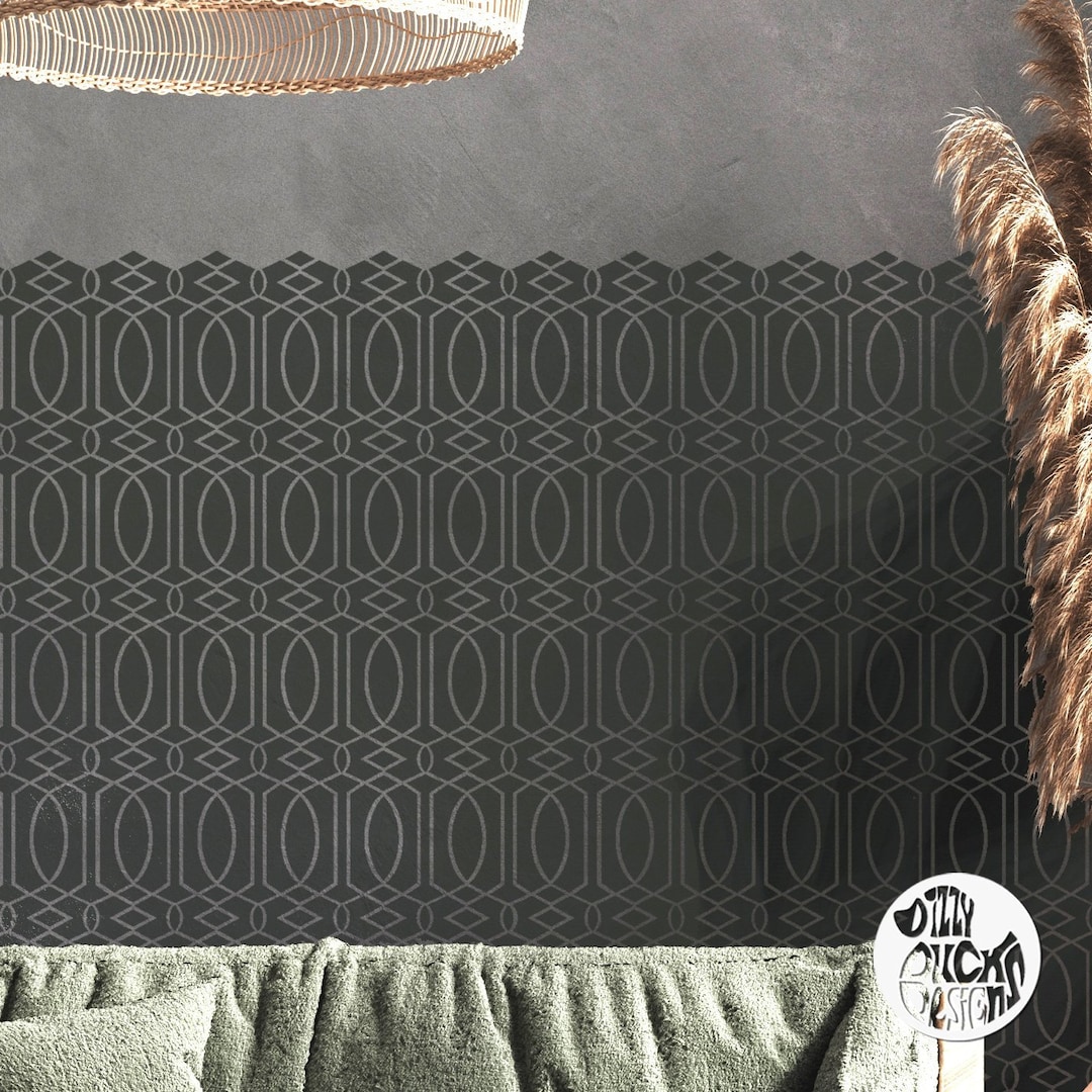 WALL STENCIL - Moroccan Trellis Boho Reusable Stencil for Painting - Etsy