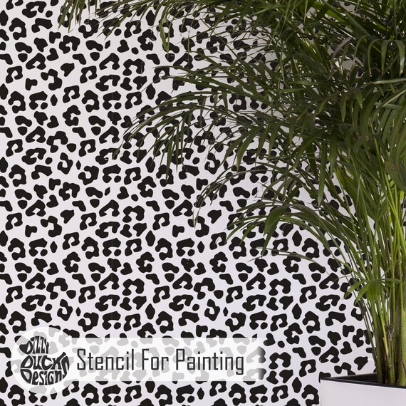 Cheetah Stencils For Painting Walls Wall Design Ideas