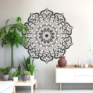 MANDALA STENCIL for Painting Walls Furntiure Crafts   MANALI Yoga Mandala Wall Stencil