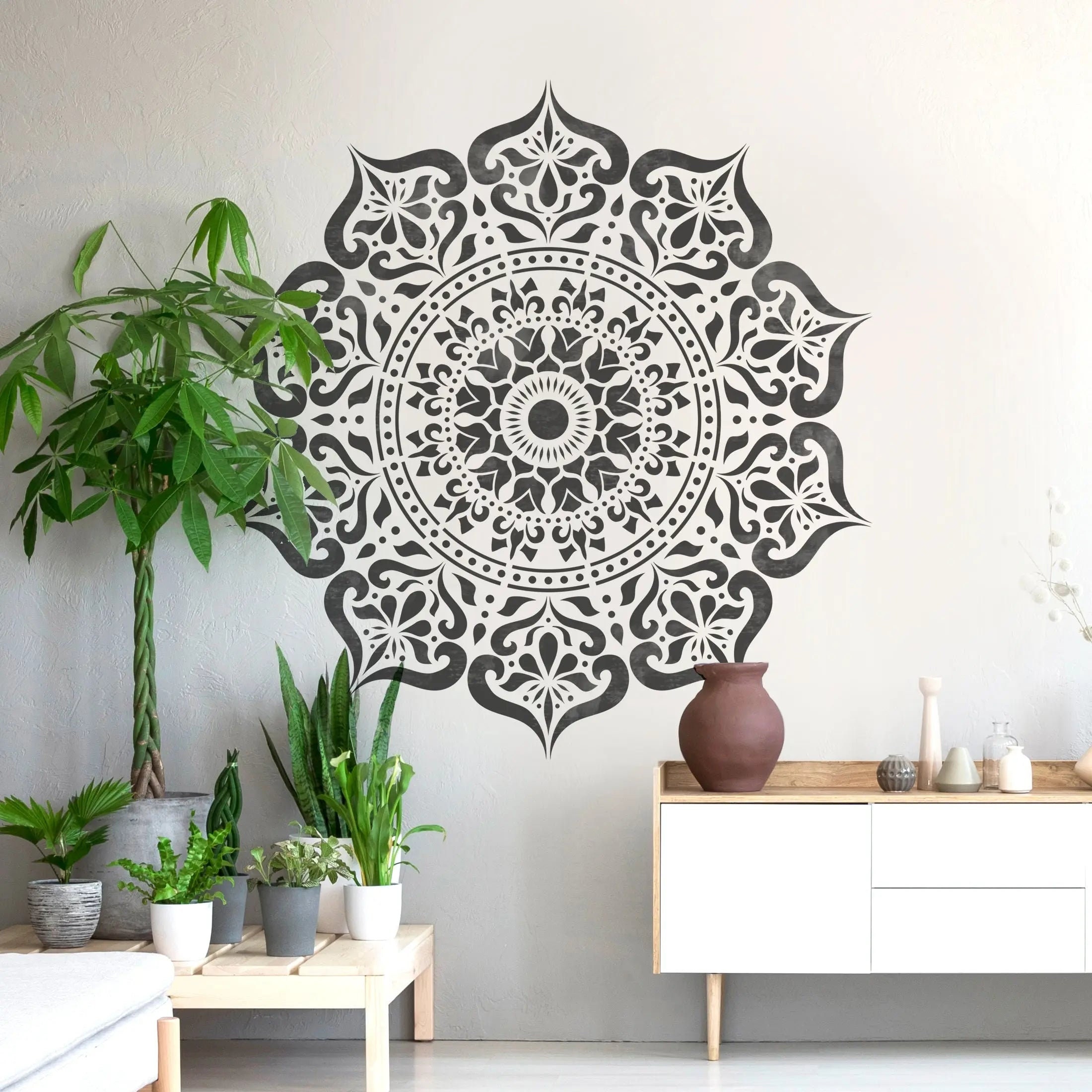 AURORE Mandala Design Stencil Mandala Stencil for Painting Wall