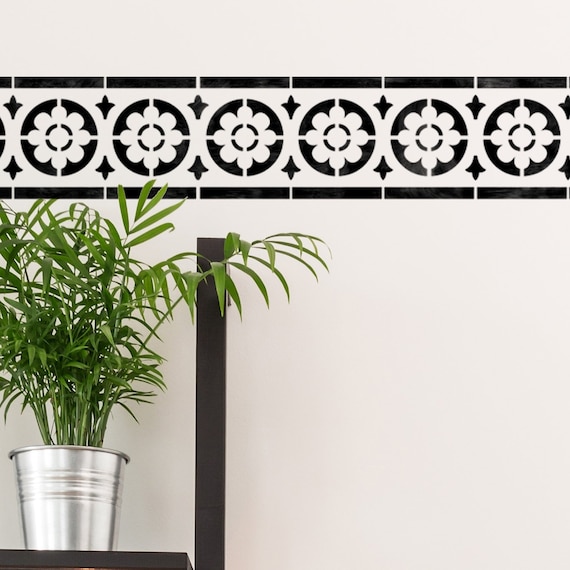 Wall Border Stencils Uk Wall Design Ideas