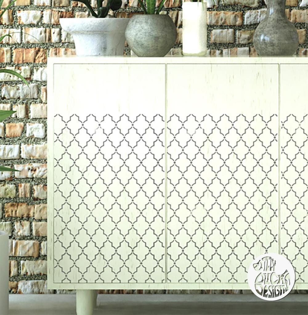 FURNITURE STENCIL for Painting CASABLANCA Moroccan Boho Craft Reusable ...