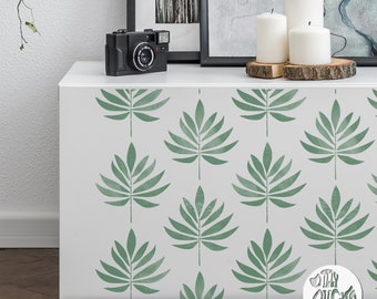 STENCIL For Furniture - PANAMA Tropical Leaf Furniture Stencil - Palm Leaf Stencil for Furniture Crafts - Tropical Stencil