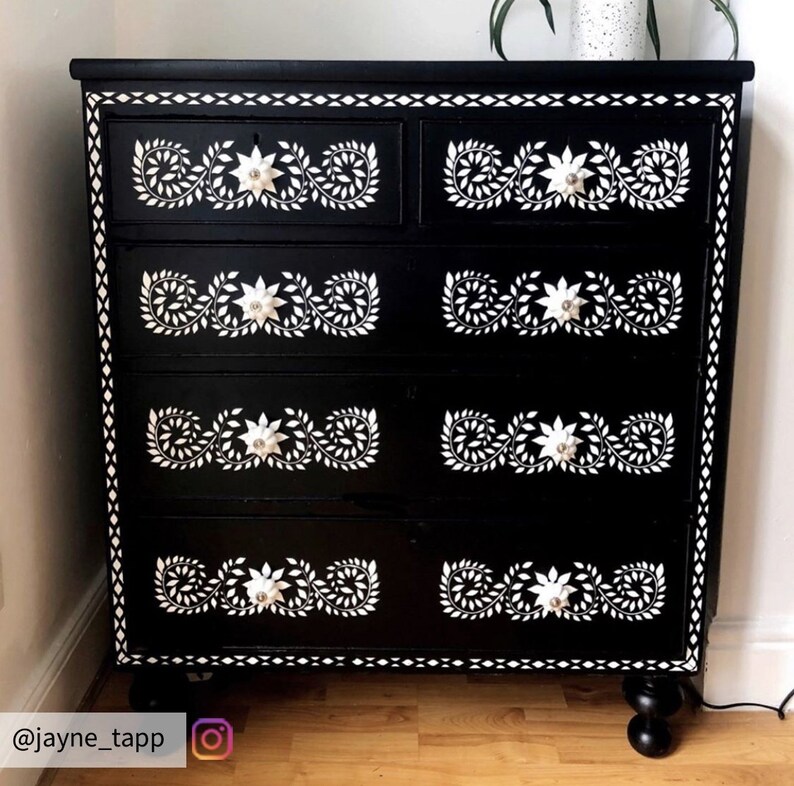 FURNITURE STENCIL SET Jaipur Indian Inlay Stencil for Painting Etsy
