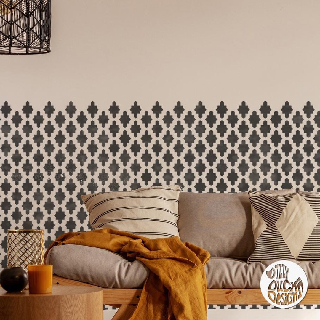 WALL STENCIL for Painting - Istanbul Moroccan Boho Reusable Floor Wall ...