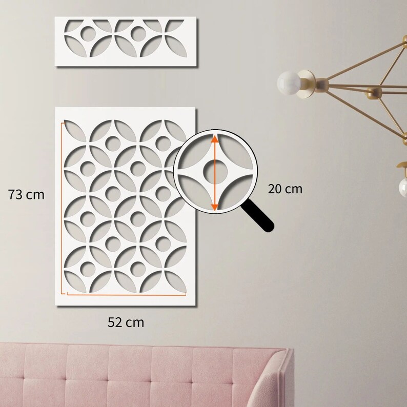 WALL STENCIL Geometric Wall Stencil for Painting Tsunagi Etsy UK