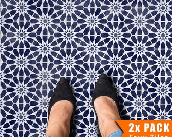 Faux Tile Stencils - Paint Tile Effect on Floors Walls Furniture Concrete Garden Patios Paths - MZOURA by Dizzy Duck