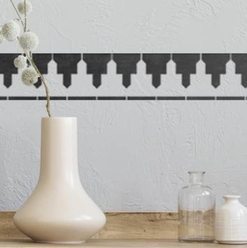 AKHISAR Tile Border Stencil for Bathroom Walls Floors Etsy