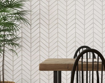 Dizzy Duck Herringbone Wall Stencil for Painting - Herringbone Stencil for Walls - Large Scandi Stencil