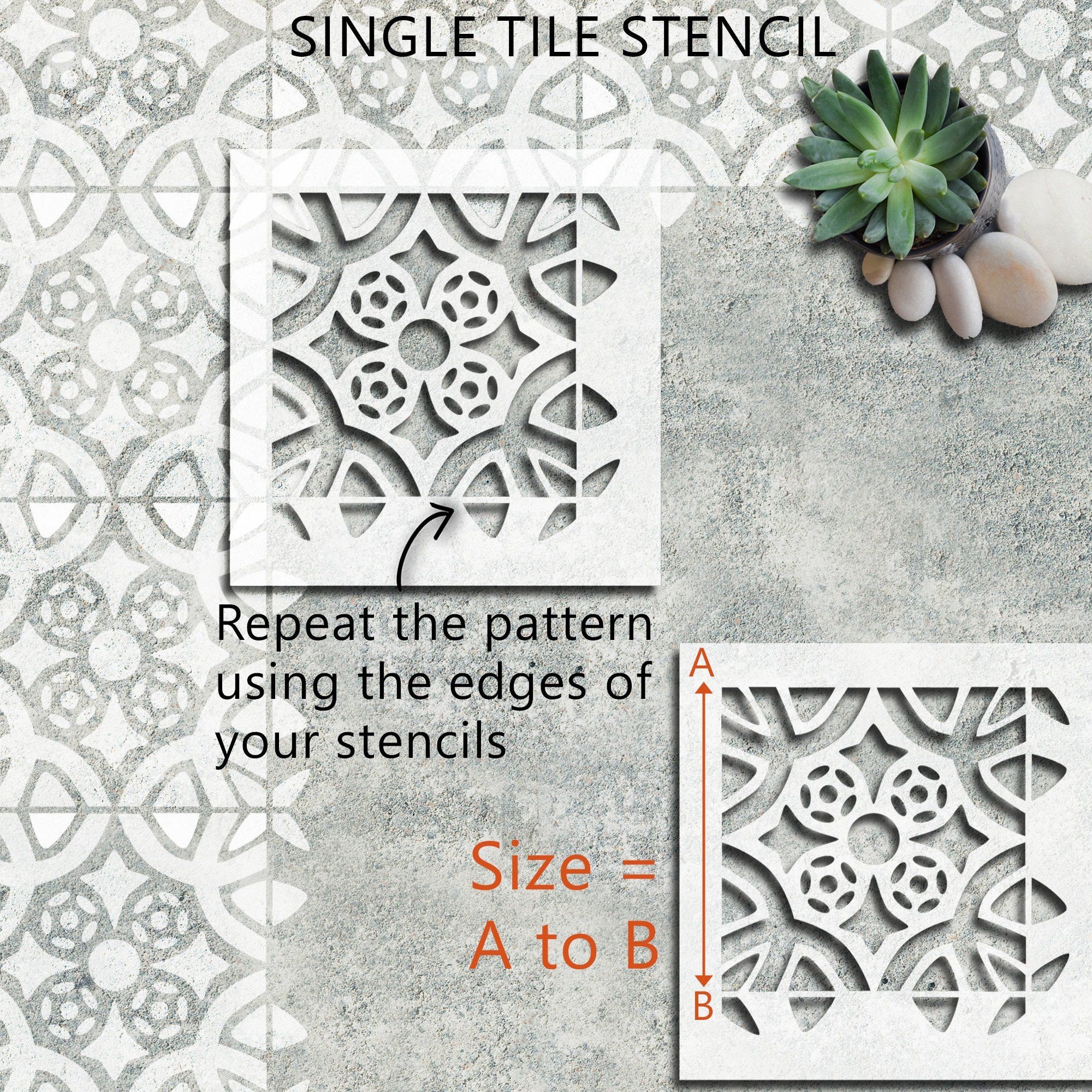 2x Plantillas de baldosas sintéticas Paint TIle Effect on | Etsy