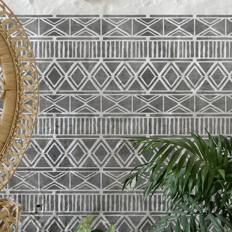 WALL STENCIL African Large Wall Stencil for Painting Zulu Etsy UK