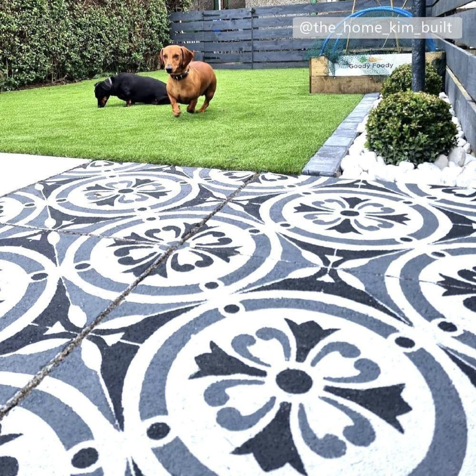 2x Patio Slab Stencils for Large 600 and 450 Square Concrete Etsy