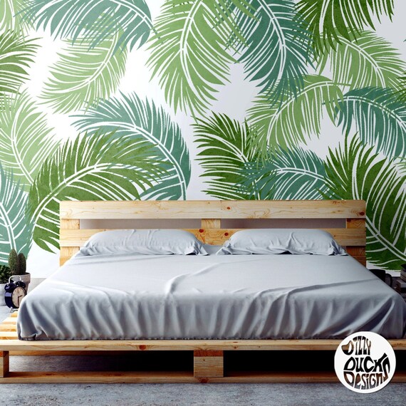 Jungle Leaf Stencils For Walls Wall Design Ideas