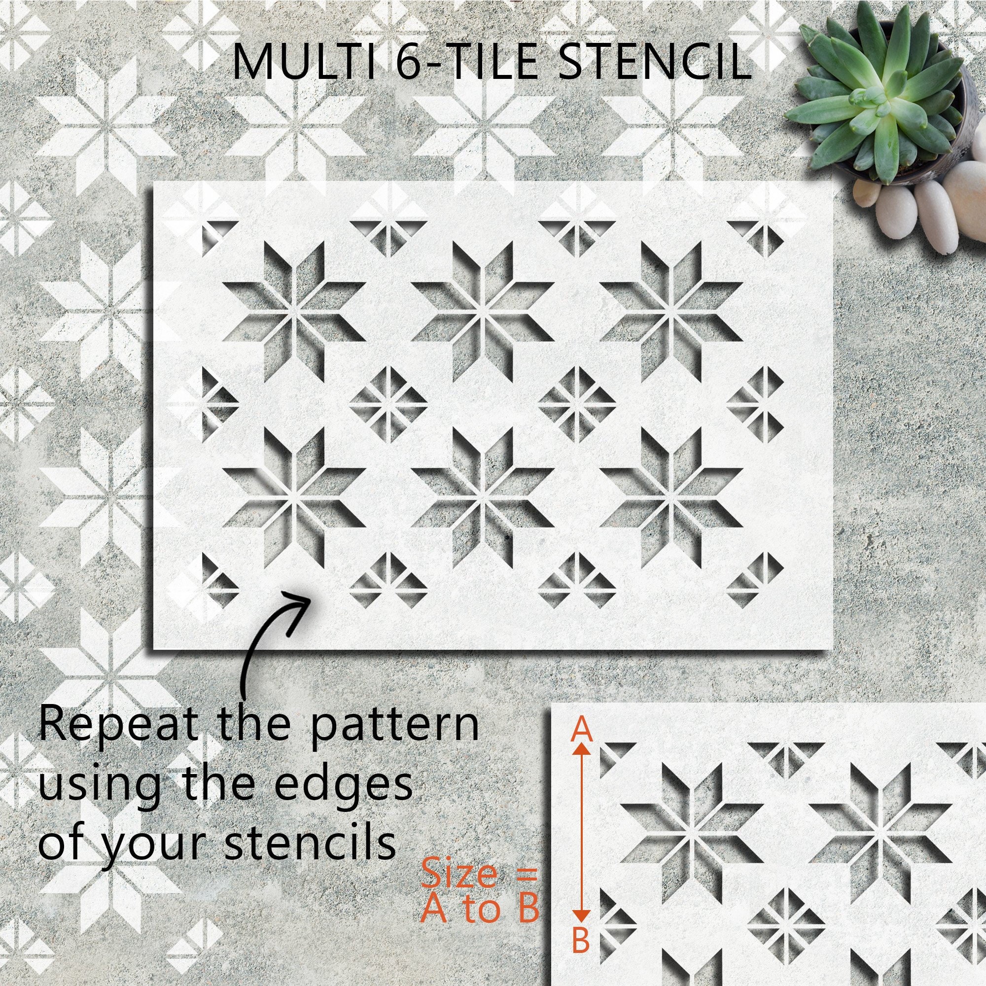 2x Faux Fliesen Schablonen Paint TIle Effekt auf Böden Wände | Etsy